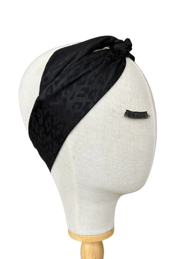 Bandeau small noir léopard