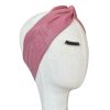 Bandeau small gaze de coton scintillant rose