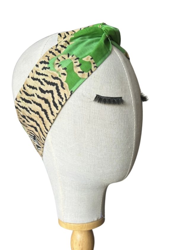 Bandeau small leopard vert