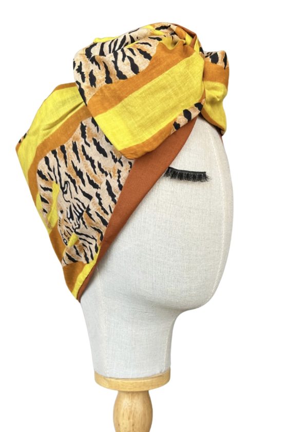 Bandeau large léopard jaune