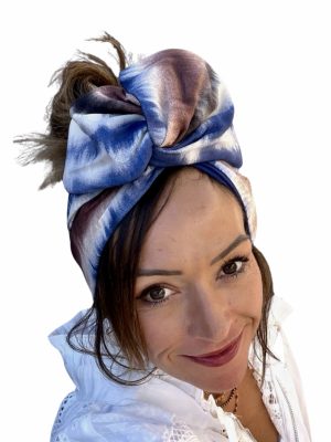 Bandeau large bleu et blanc